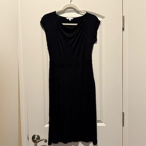 Black s Cabi cowl neck short sleeve dress